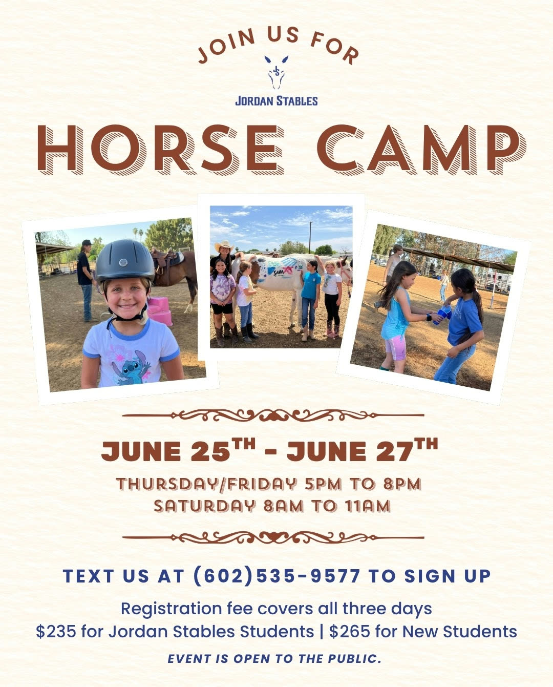 Summer Horse Camp at Jordan Stables
